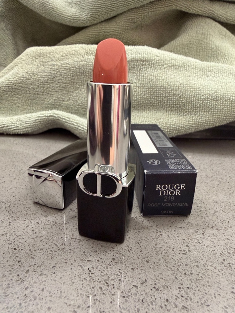 Dior Rouge Dior Satin Lipstick - 219 Rose Montaigne (Peachy Nude)